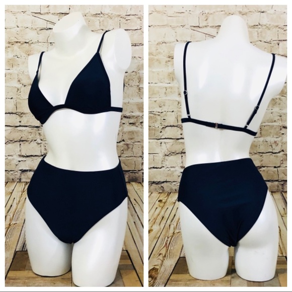 Forever 21 Other - Navy NWT swim bikini top small bottom medium